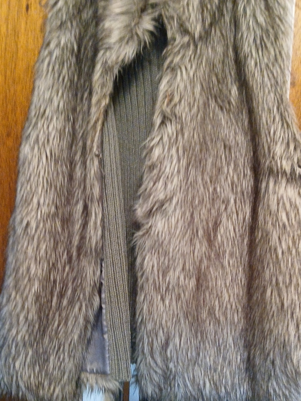 new directions Grey Faux Fur Women's Coat